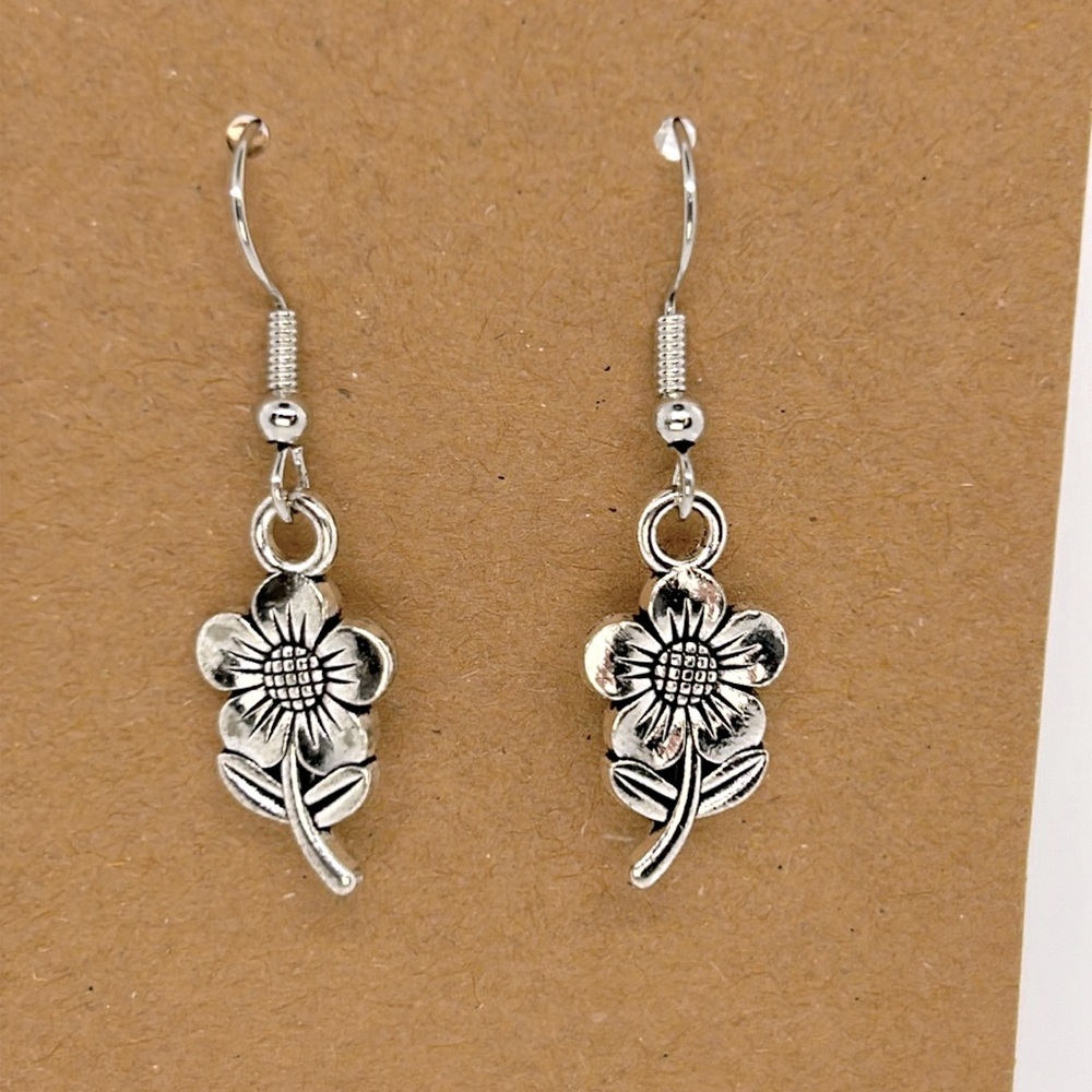 Flower Alloy Charm Dangle Earring Spring Fashion Jewelry
